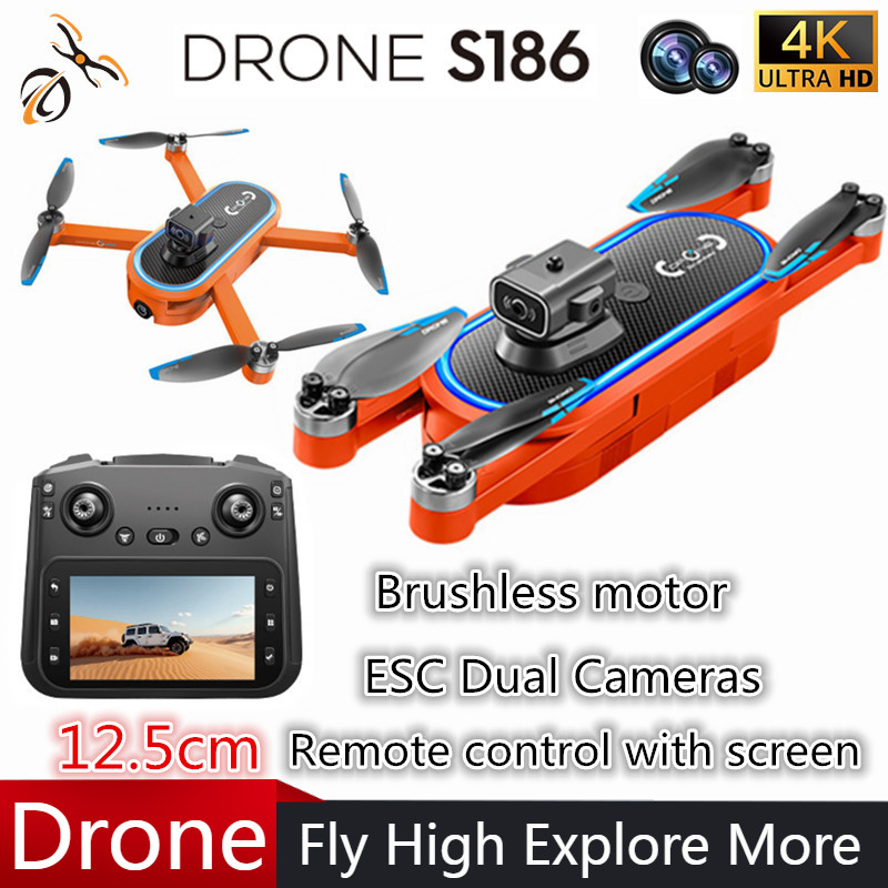 Drone Gimbal Brushless - 2025 s186 drone profissional 4k hd