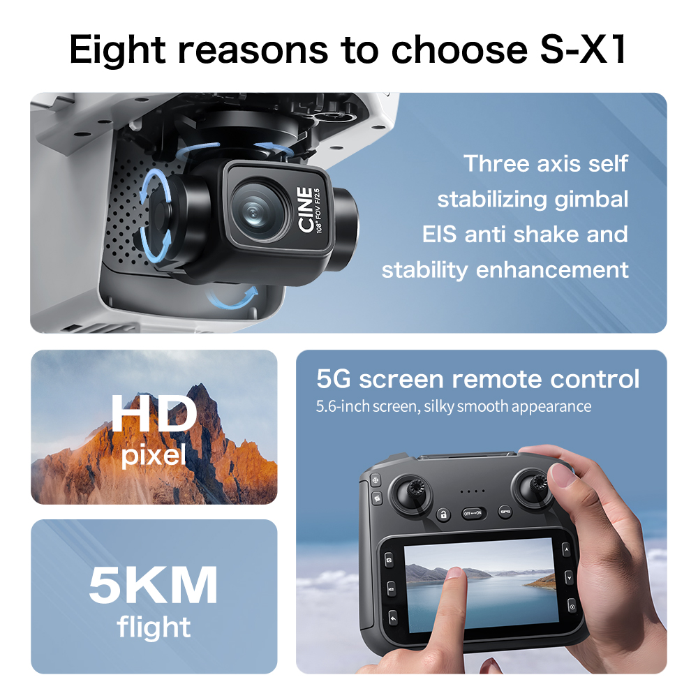 S-X1 MAX GPS Drone com Gimbal  - Drone Gimbal 3 Axis avaliação e preço