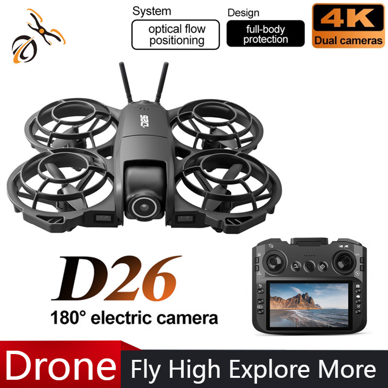 Drone D26 4K Aéreo HD 180 °    - Drone Gimbal Case avaliação e preço