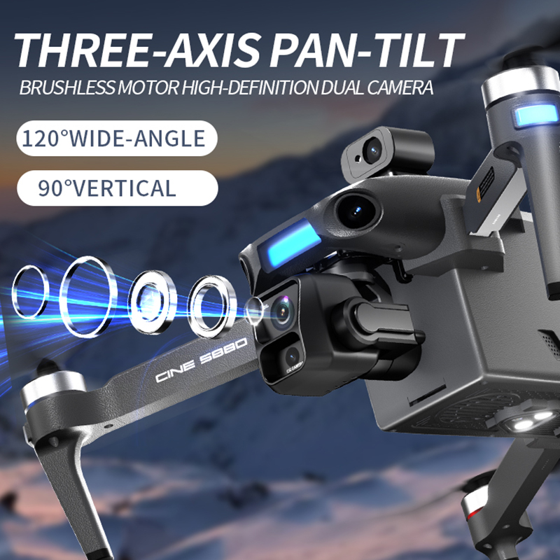 Novo Drone 8K com Câmera Dupla - Drone Gimbal 3 Axis avaliação e preço