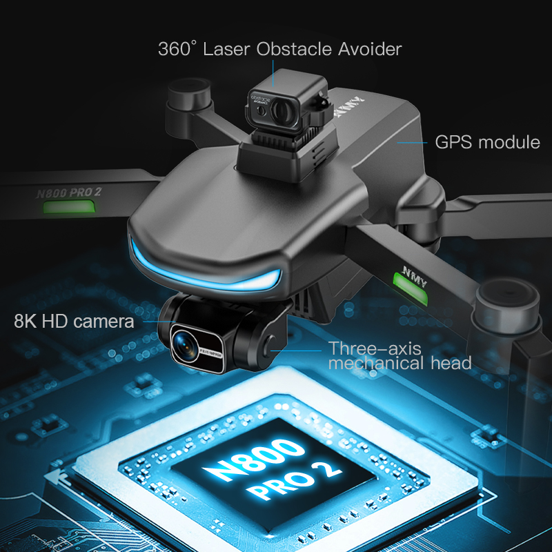 Drone GPS N800 PRO 2 Profissio - Drone Gimbal 3 Axis avaliação e preço